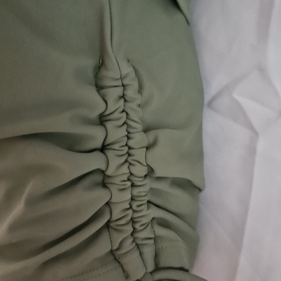 Cupshe Olive Green Gathered Halter Top - Picture 3 of 3